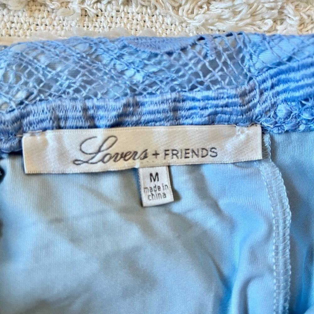 Lovers & Friends Mai Tai Scalloped Lace Trim Mini Skirt Crystal blue medium - Picture 5 of 11